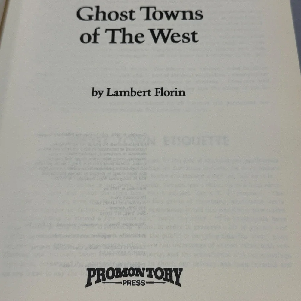 Vintage 1973 Ghost Towns of the West Lambert Florin HC DJ Western History